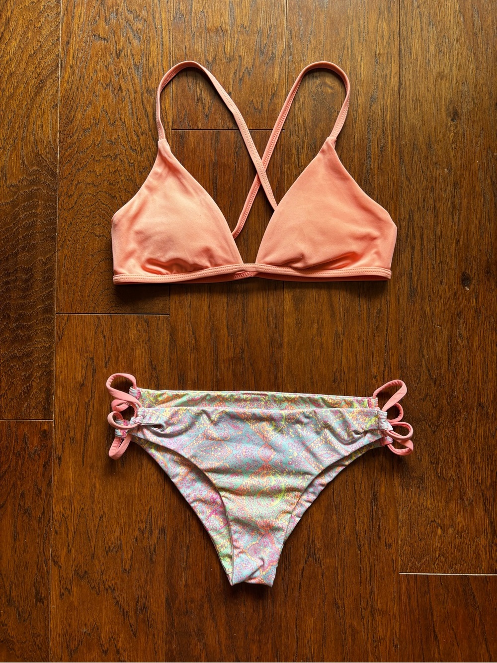 Gypsy 05 Pink Coral Paisley Bikini Set | Size XS/S | Cheeky Low Rise